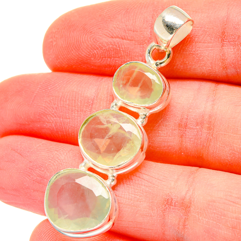 Prehnite Pendants handcrafted by Anasilvercos - PD16597