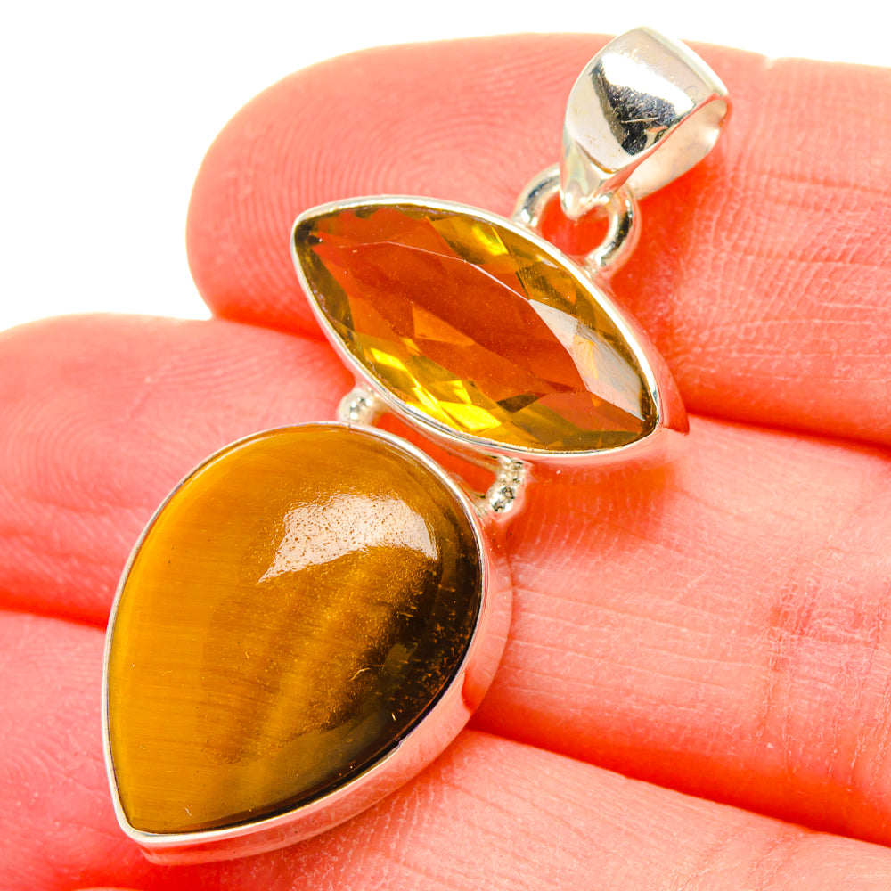 Tiger Eye Pendants handcrafted by Anasilvercos - PD16602