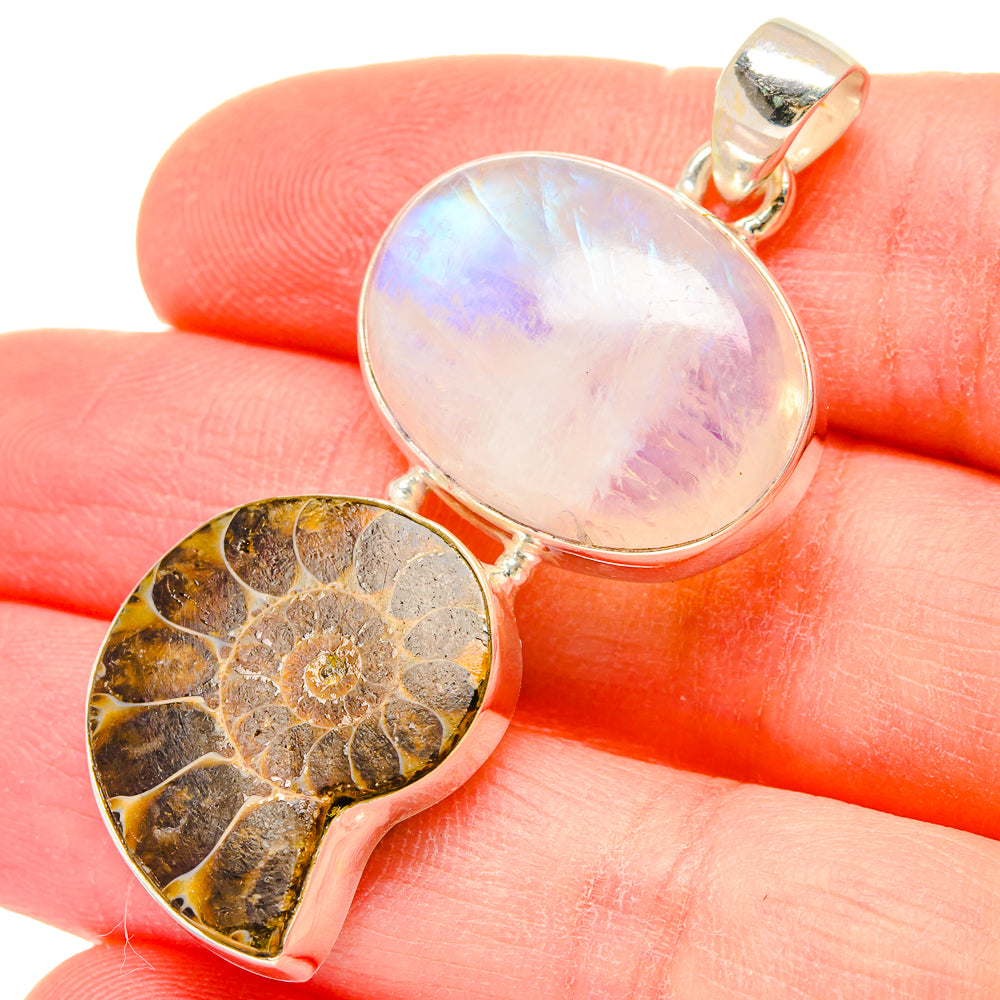 Ammonite Fossil Pendants handcrafted by Anasilvercos - PD16604
