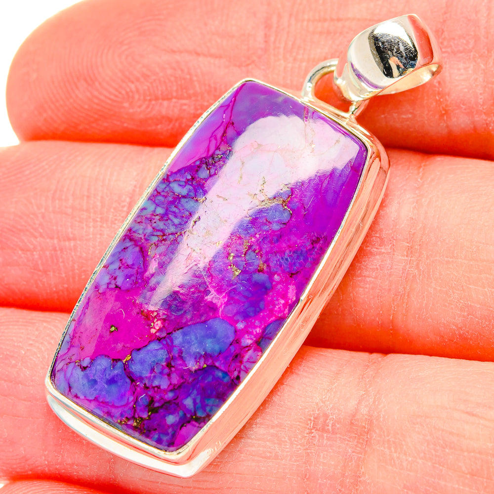 Purple Copper Composite Turquoise Pendants handcrafted by Anasilvercos - PD16619
