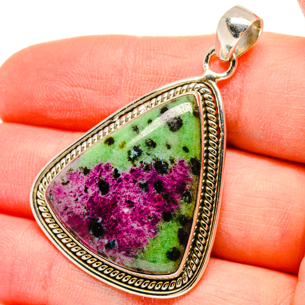 Ruby Zoisite Pendants handcrafted by Anasilvercos - PD16641