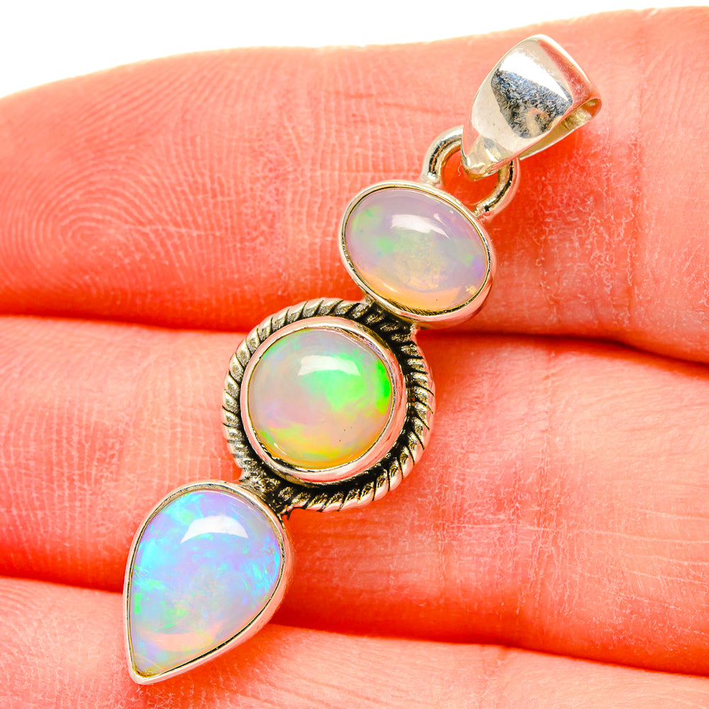 Ethiopian Opal Pendants handcrafted by Anasilvercos - PD16646