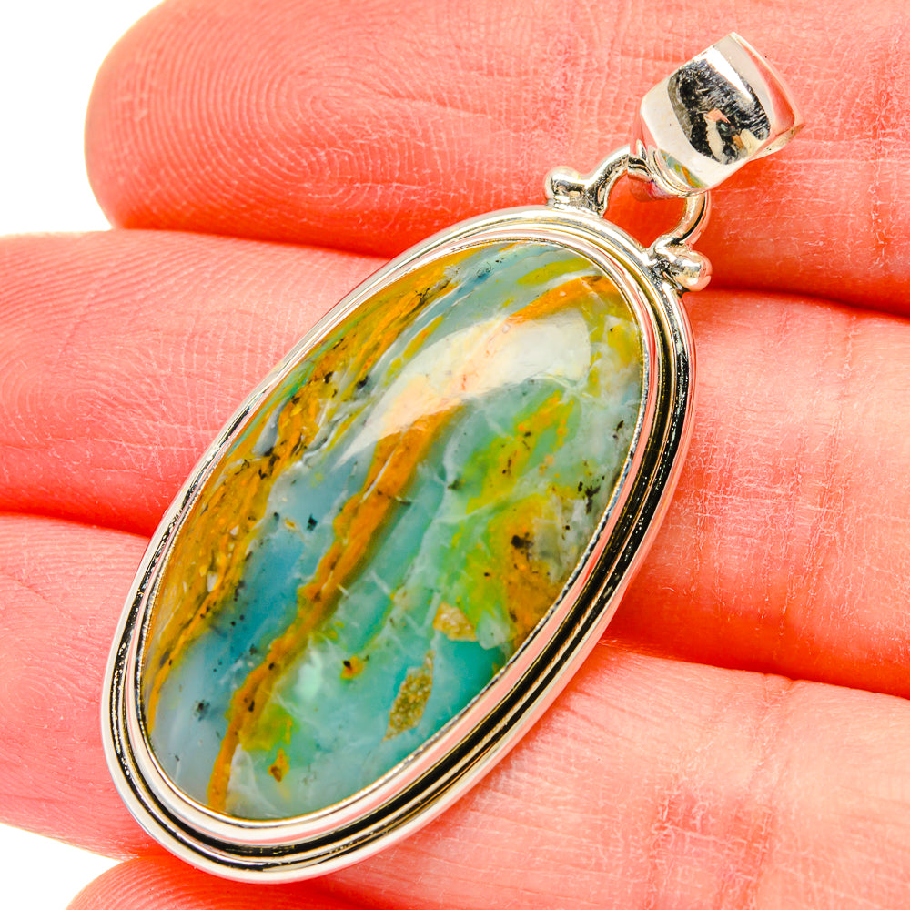 Peruvian Opal Pendants handcrafted by Anasilvercos - PD16656