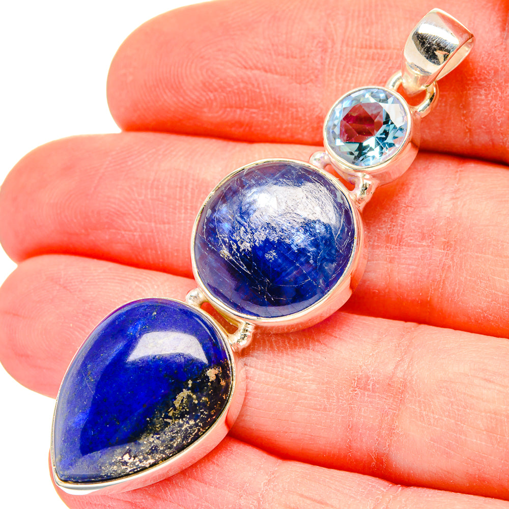 Lapis Lazuli Pendants handcrafted by Anasilvercos - PD16662