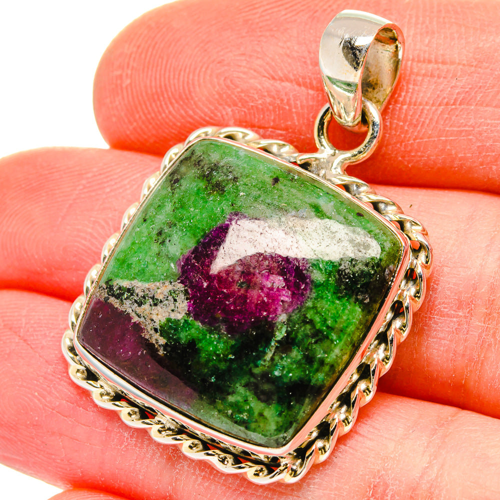 Ruby Zoisite Pendants handcrafted by Anasilvercos - PD16664