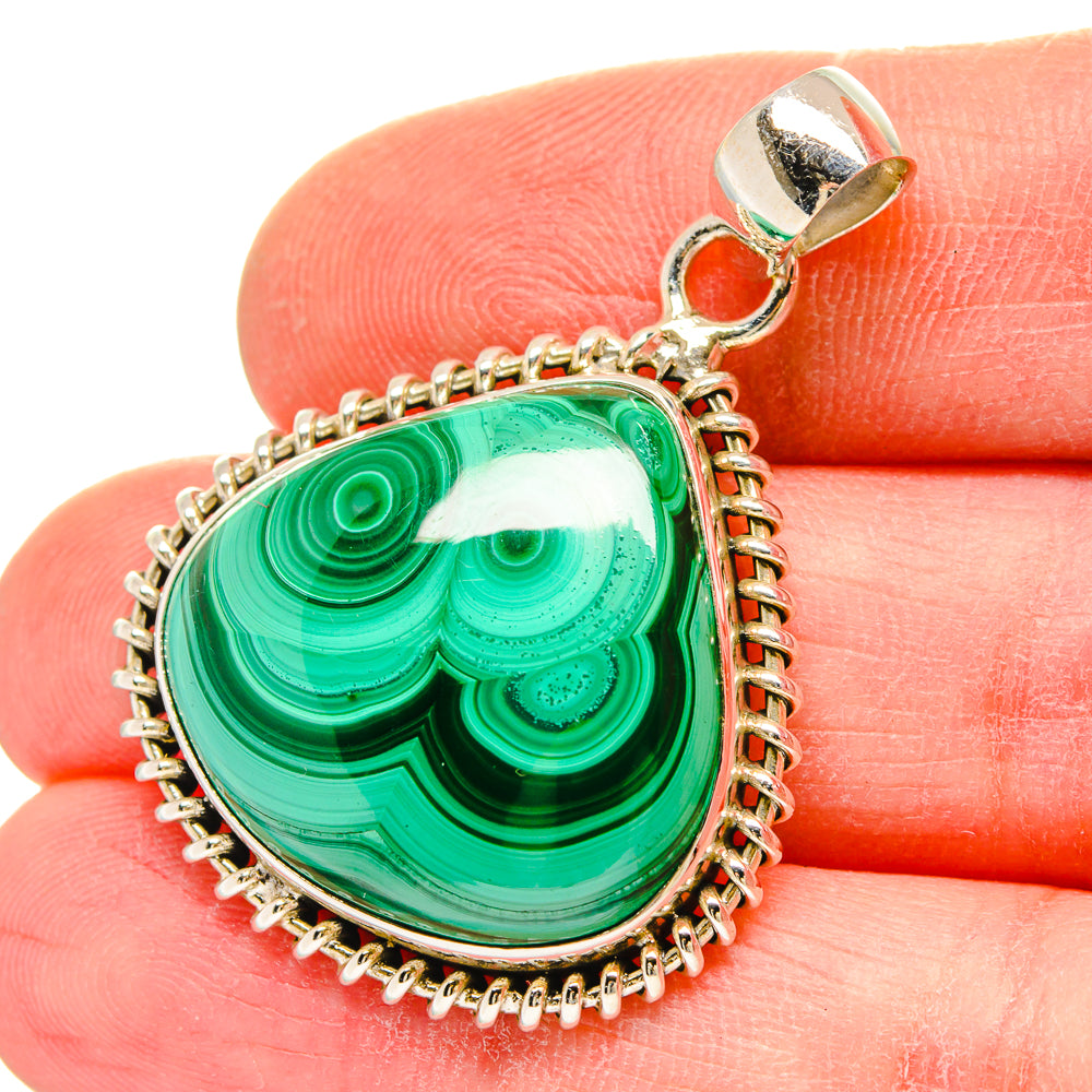 Malachite Pendants handcrafted by Anasilvercos - PD16666