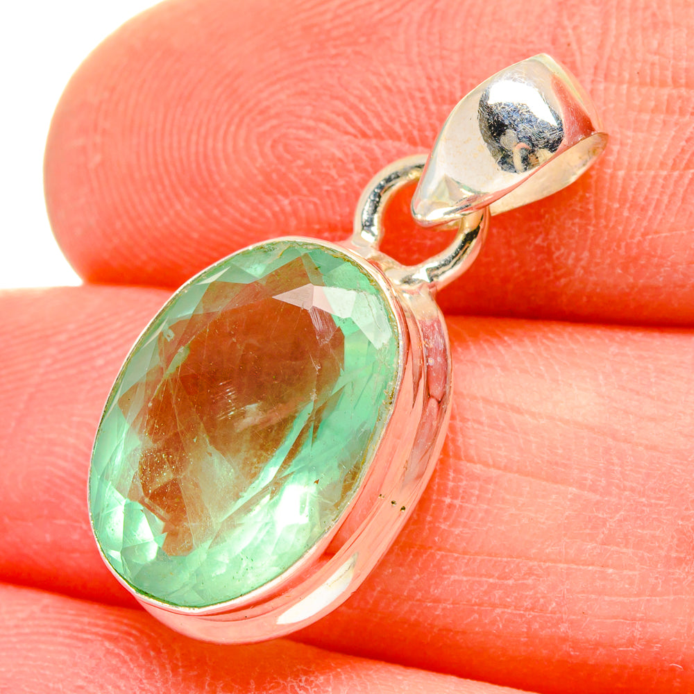 Green Fluorite Pendants handcrafted by Anasilvercos - PD16667