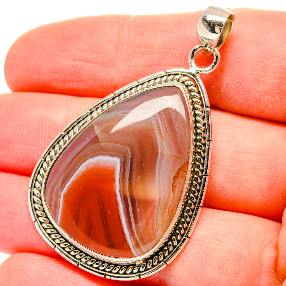 Botswana Agate Pendants handcrafted by Anasilvercos - PD16673