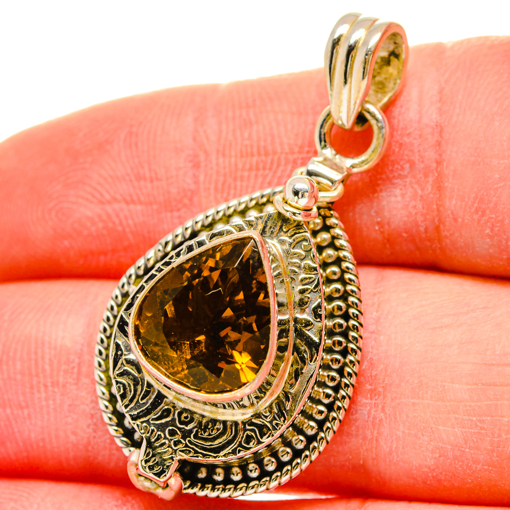 Mandarin Citrine Pendants handcrafted by Anasilvercos - PD16675