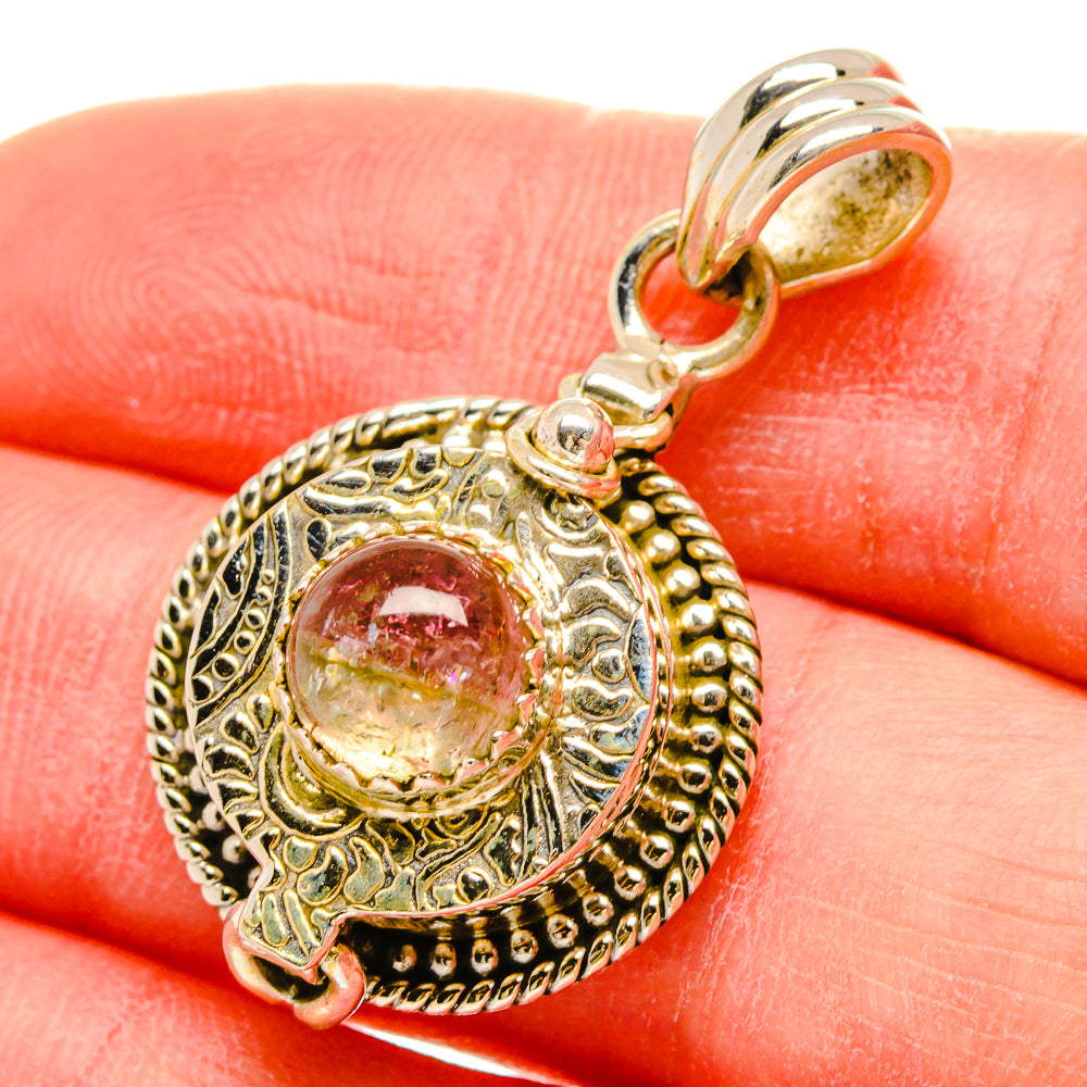 Pink Tourmaline Pendants handcrafted by Anasilvercos - PD16676