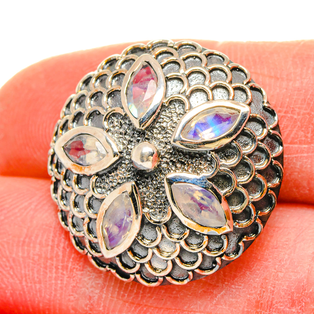 Rainbow Moonstone Pendants handcrafted by Anasilvercos - PD16677
