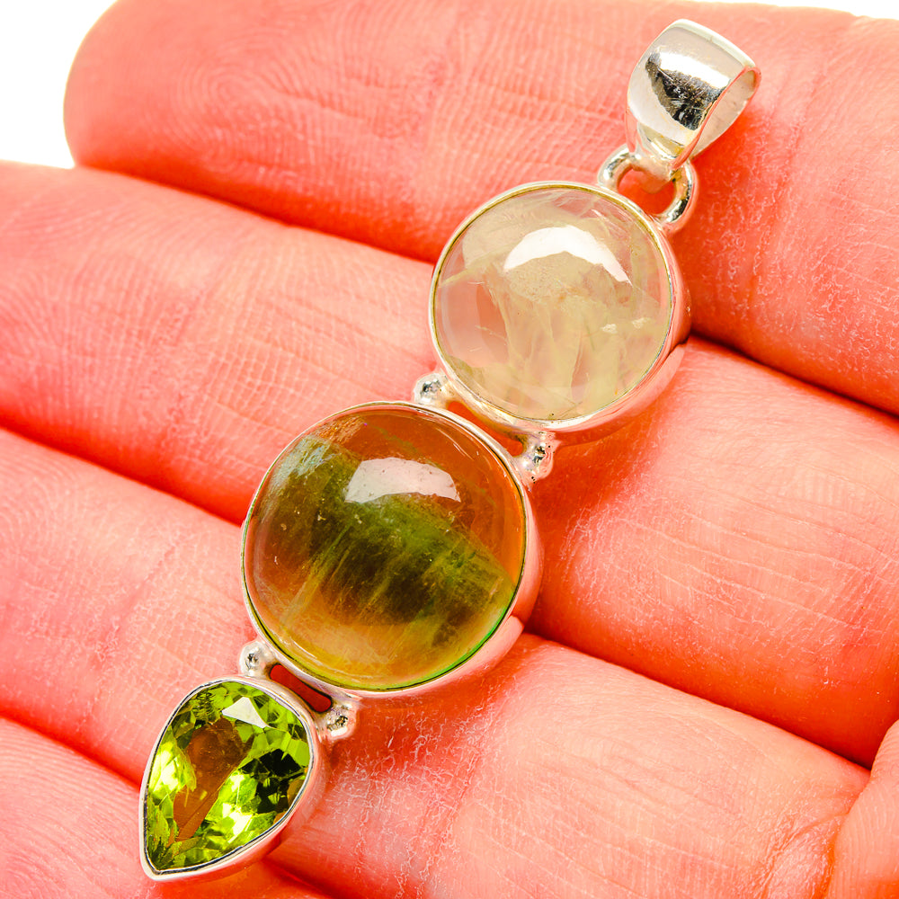 Green Fluorite Pendants handcrafted by Anasilvercos - PD16678