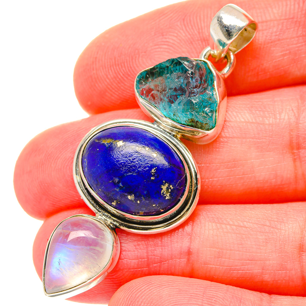Lapis Lazuli Pendants handcrafted by Anasilvercos - PD16683