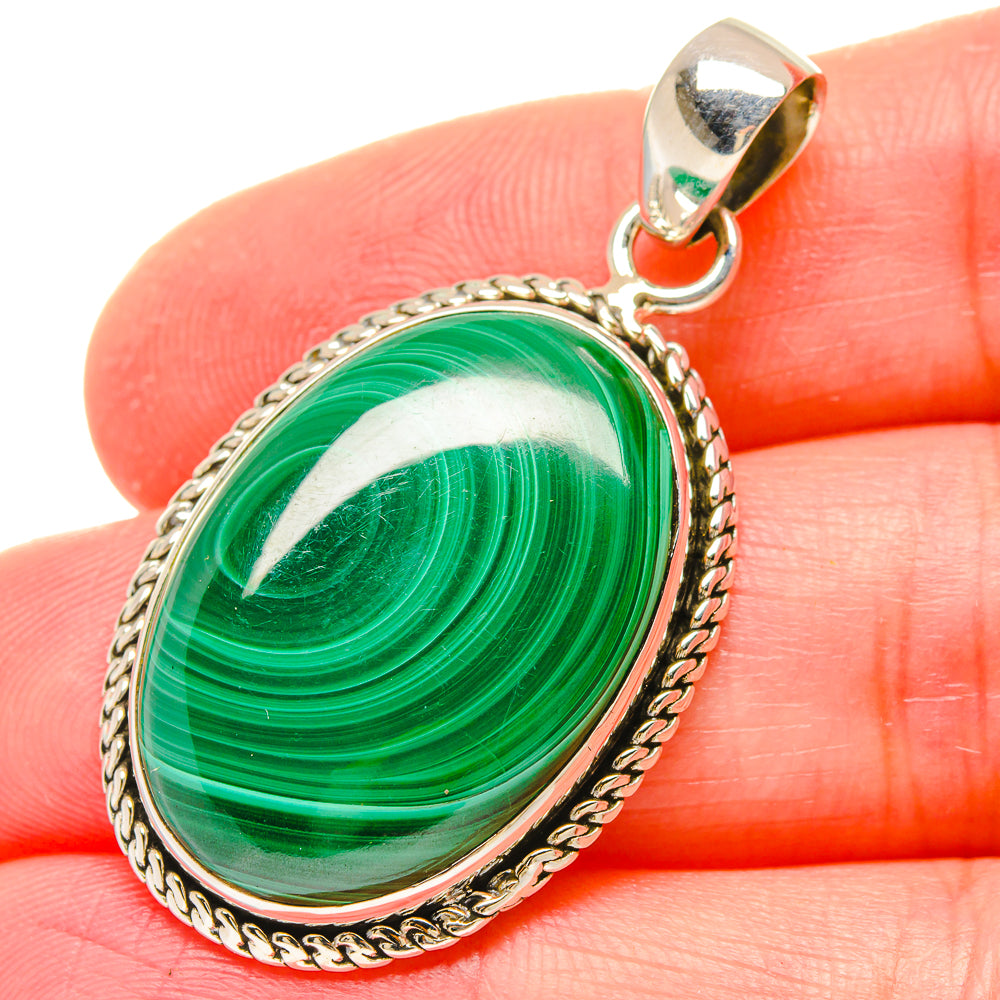Malachite Pendants handcrafted by Anasilvercos - PD16693
