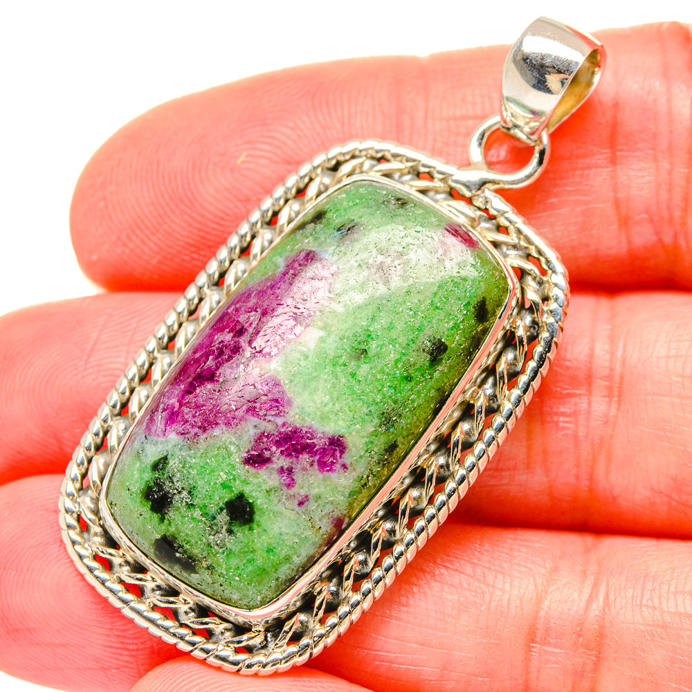 Ruby Zoisite Pendants handcrafted by Anasilvercos - PD16701