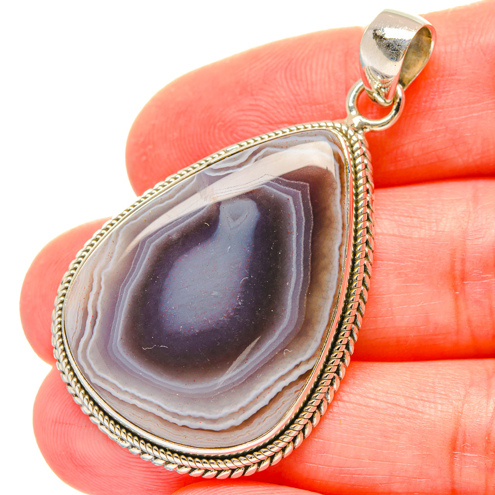 Botswana Agate Pendants handcrafted by Anasilvercos - PD16706