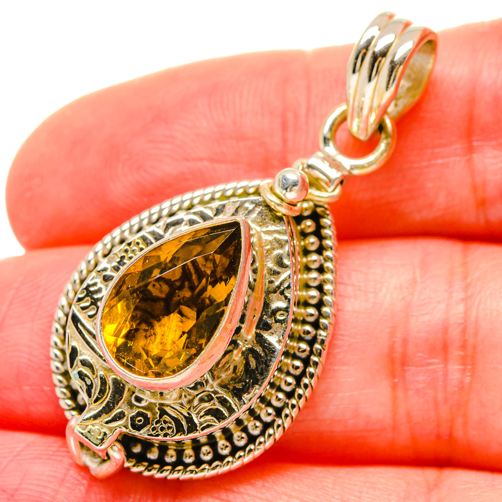 Mandarin Citrine Pendants handcrafted by Anasilvercos - PD16709