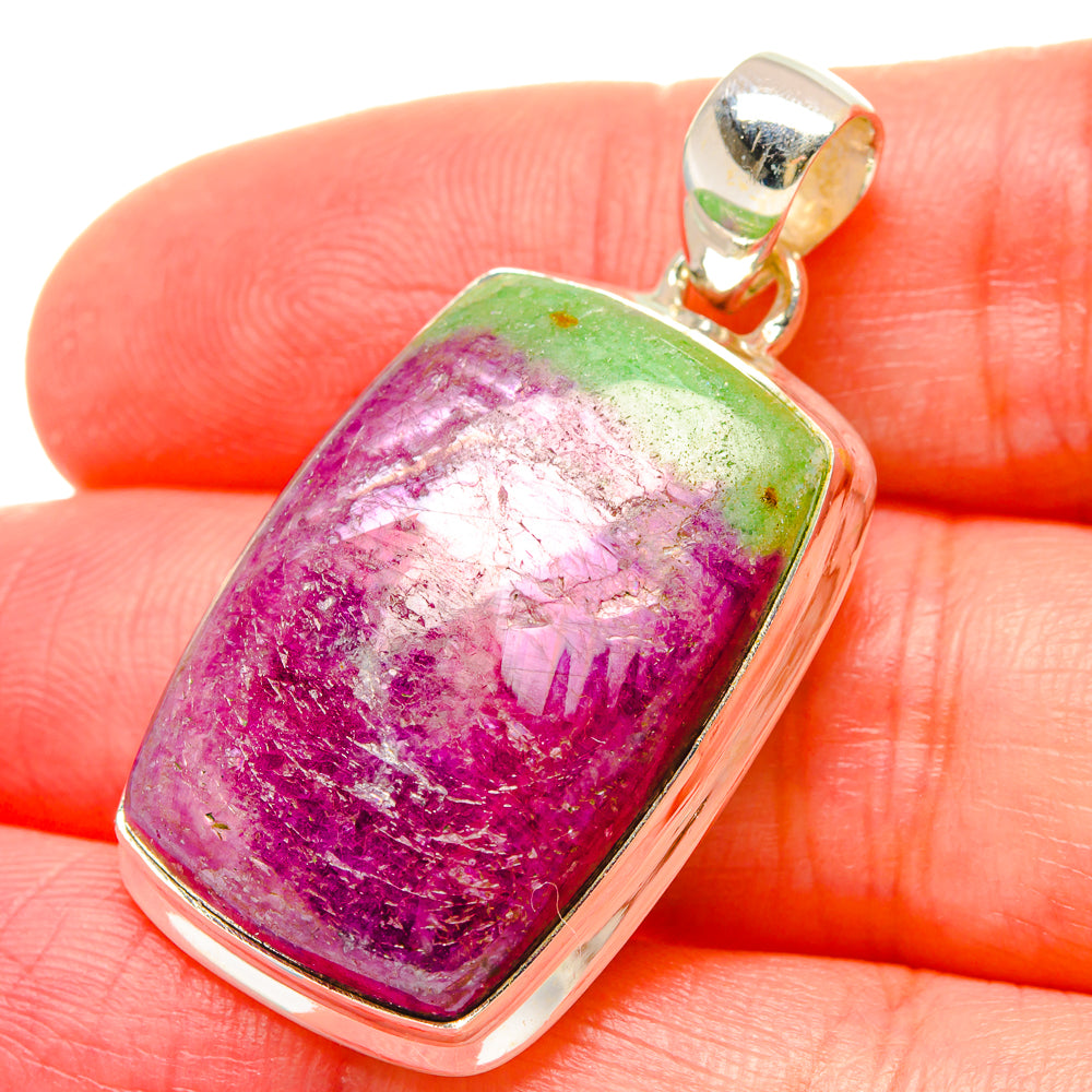 Ruby Zoisite Pendants handcrafted by Anasilvercos - PD16716