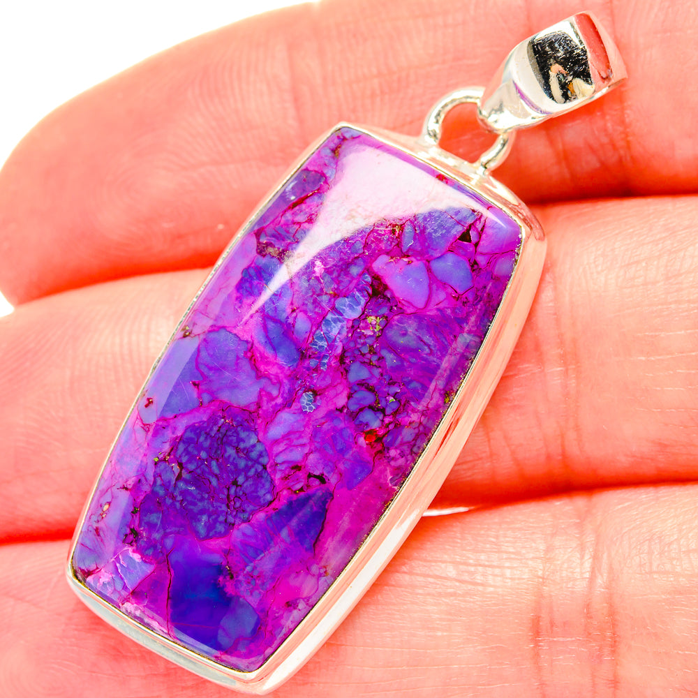 Purple Copper Composite Turquoise Pendants handcrafted by Anasilvercos - PD16723