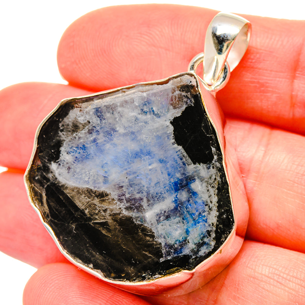 Rainbow Moonstone Pendants handcrafted by Anasilvercos - PD16733