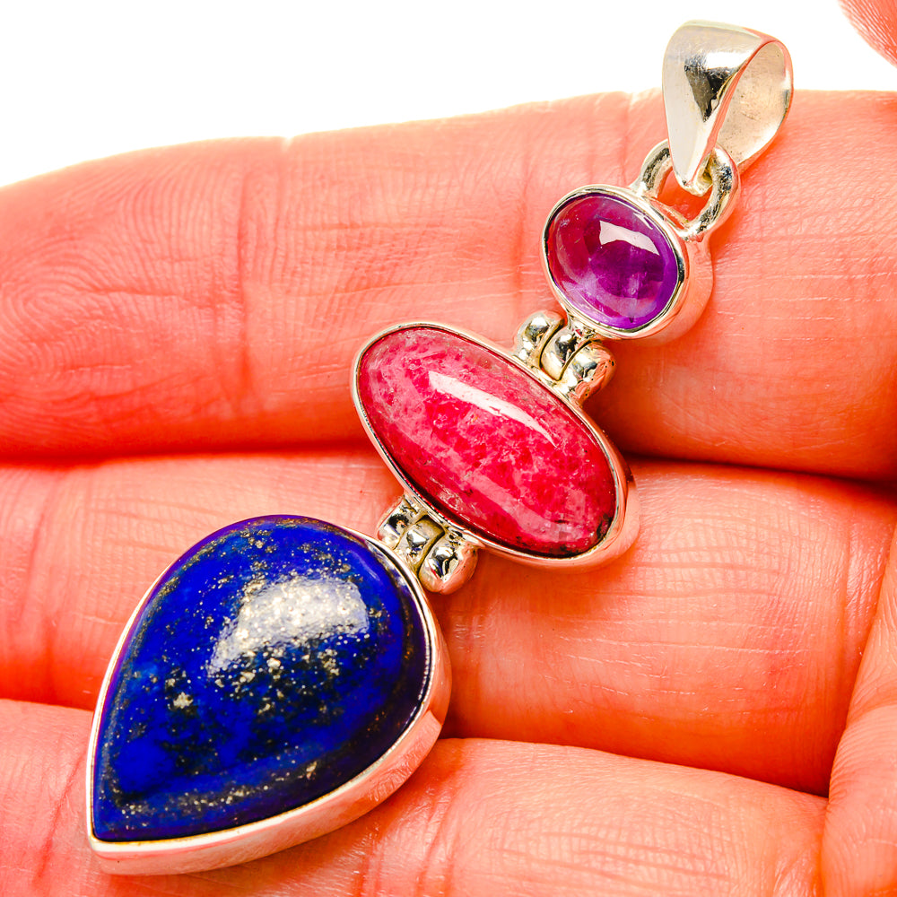 Lapis Lazuli Pendants handcrafted by Anasilvercos - PD16743
