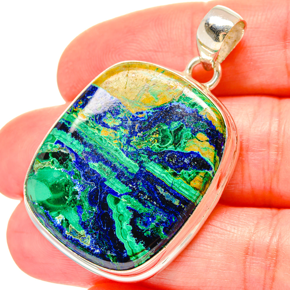 Azurite Malachite Pendants handcrafted by Anasilvercos - PD16747