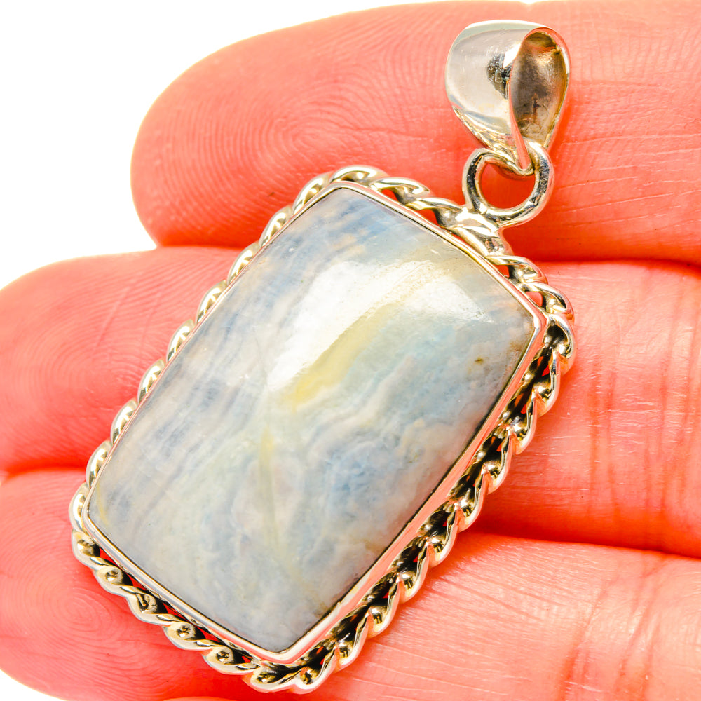 Blue Scheelite Pendants handcrafted by Anasilvercos - PD16763
