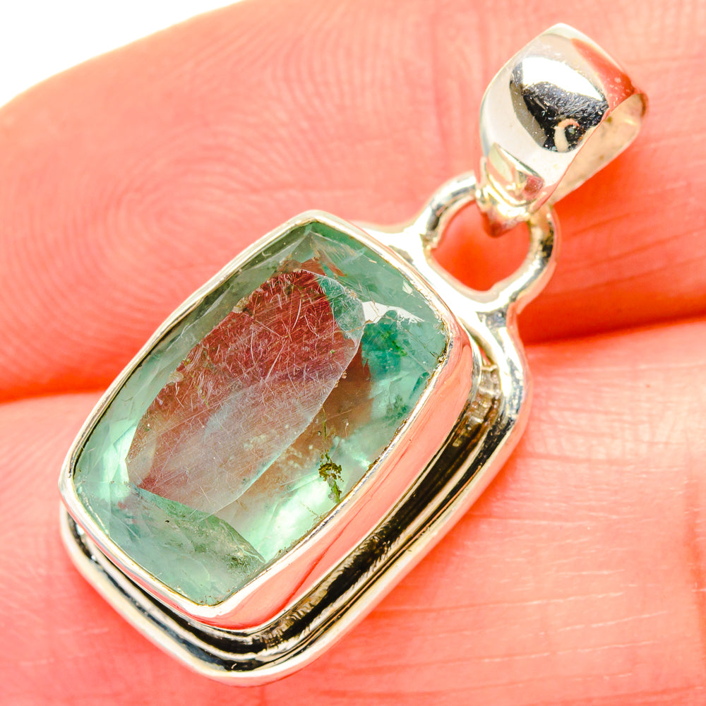 Green Fluorite Pendants handcrafted by Anasilvercos - PD16773