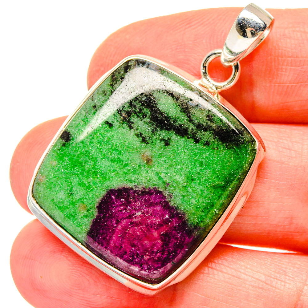 Ruby Zoisite Pendants handcrafted by Anasilvercos - PD16781