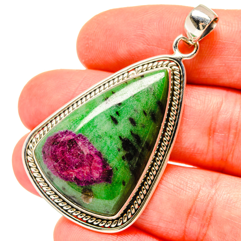 Ruby Zoisite Pendants handcrafted by Anasilvercos - PD16782