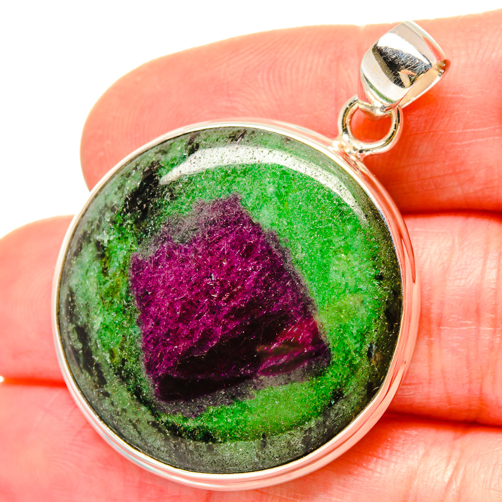 Ruby Zoisite Pendants handcrafted by Anasilvercos - PD16783