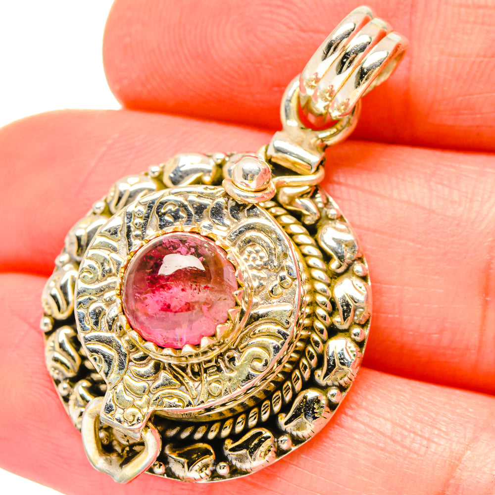 Pink Tourmaline Pendants handcrafted by Anasilvercos - PD16794