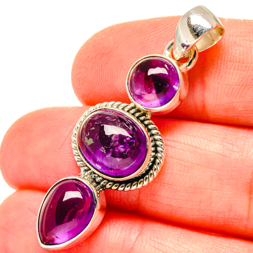 Amethyst Pendants handcrafted by Anasilvercos - PD16797