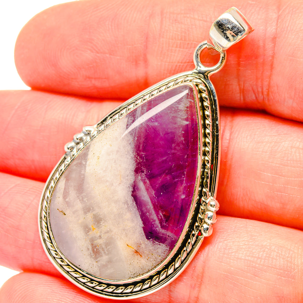 Chevron Amethyst Pendants handcrafted by Anasilvercos - PD16801