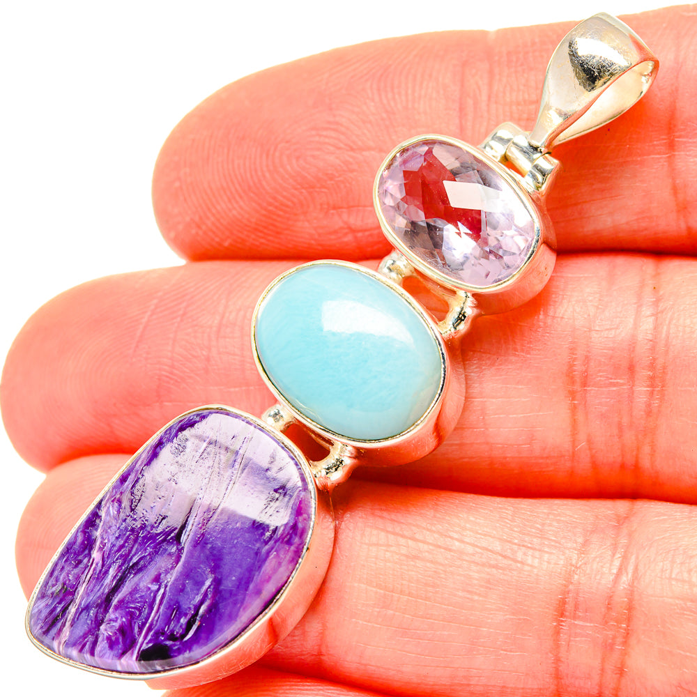 Charoite Pendants handcrafted by Anasilvercos - PD16820