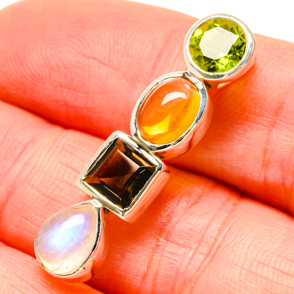 Rainbow Moonstone Pendants handcrafted by Anasilvercos - PD16826