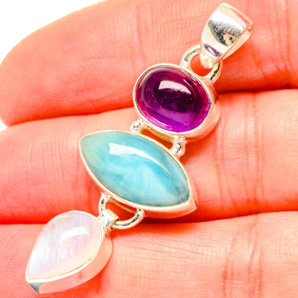 Larimar Pendants handcrafted by Anasilvercos - PD16829