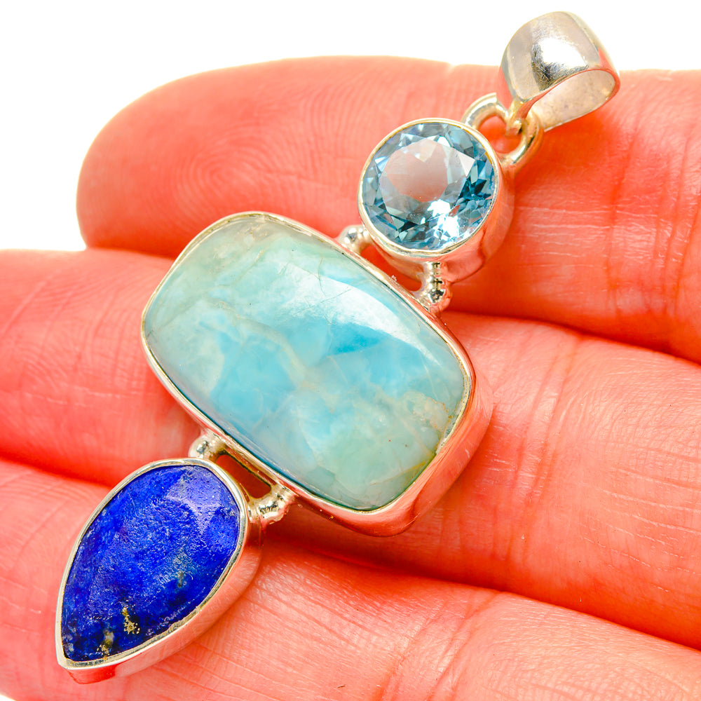 Larimar Pendants handcrafted by Anasilvercos - PD16841