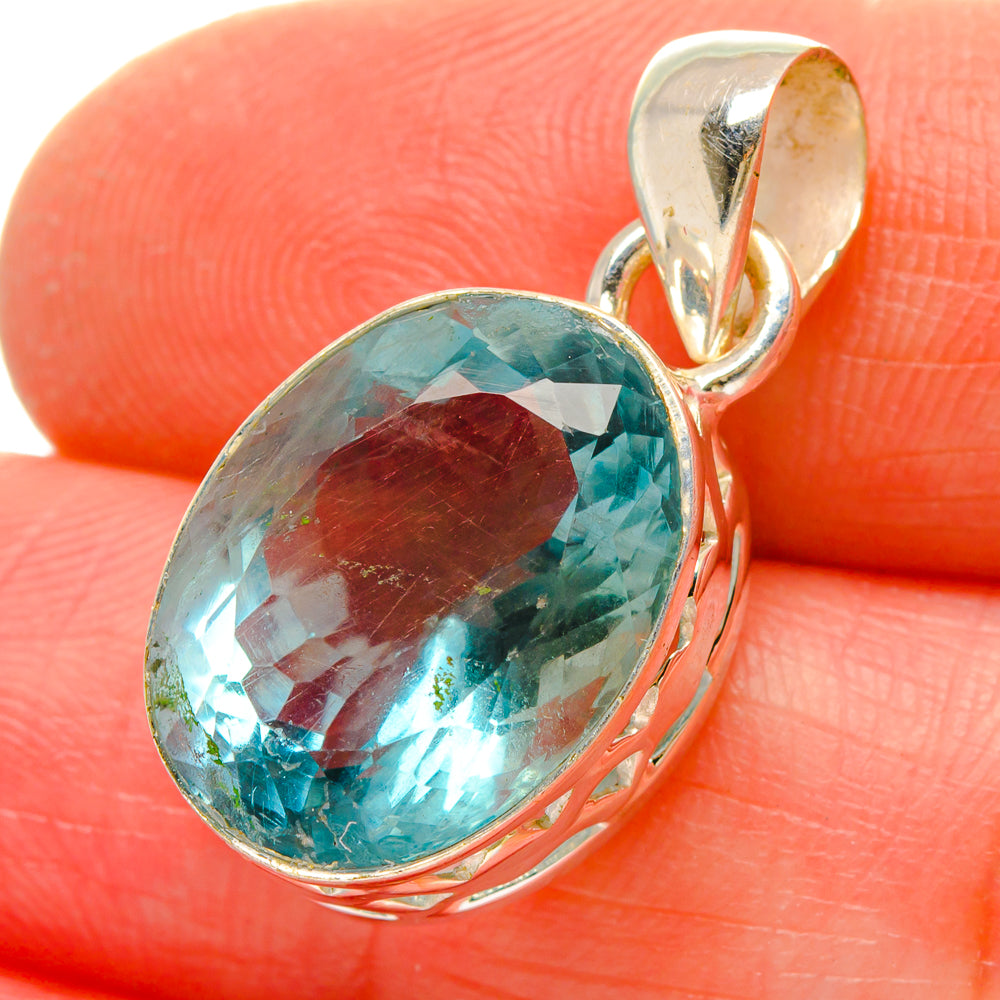 Blue Fluorite Pendants handcrafted by Anasilvercos - PD16851