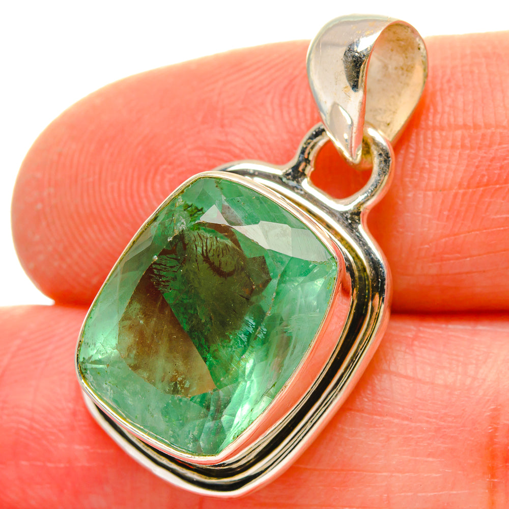 Green Fluorite Pendants handcrafted by Anasilvercos - PD16853