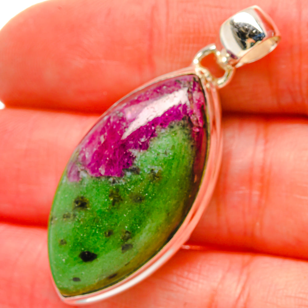 Ruby Zoisite Pendants handcrafted by Anasilvercos - PD16854