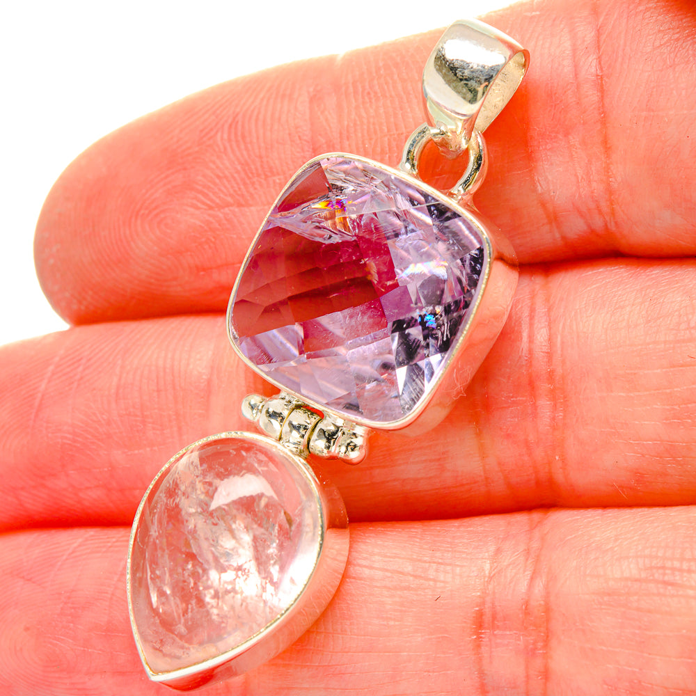 Rose Quartz Pendants handcrafted by Anasilvercos - PD16863