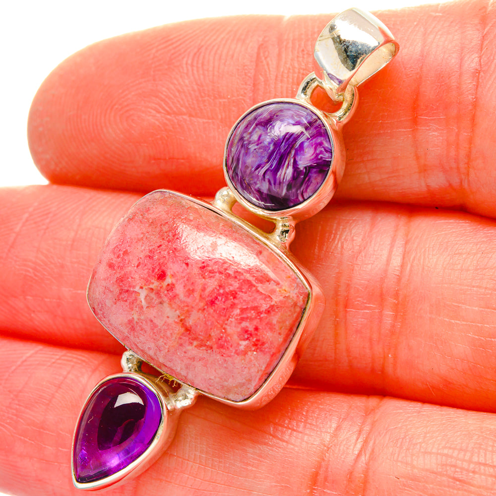 Rhodochrosite Pendants handcrafted by Anasilvercos - PD16864