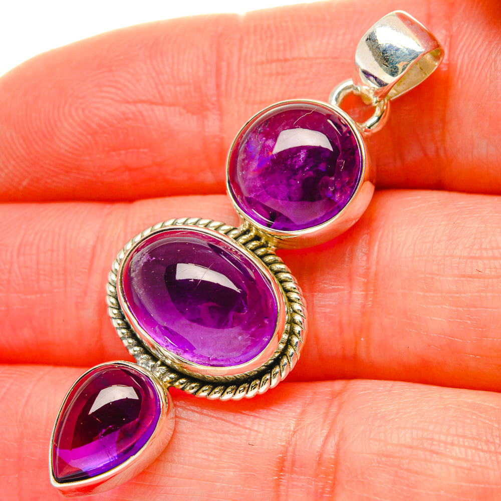 Amethyst Pendants handcrafted by Anasilvercos - PD16866