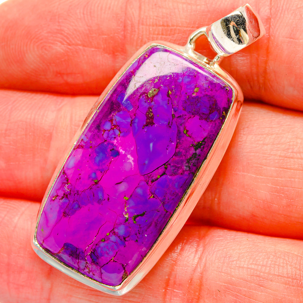 Purple Copper Composite Turquoise Pendants handcrafted by Anasilvercos - PD16870