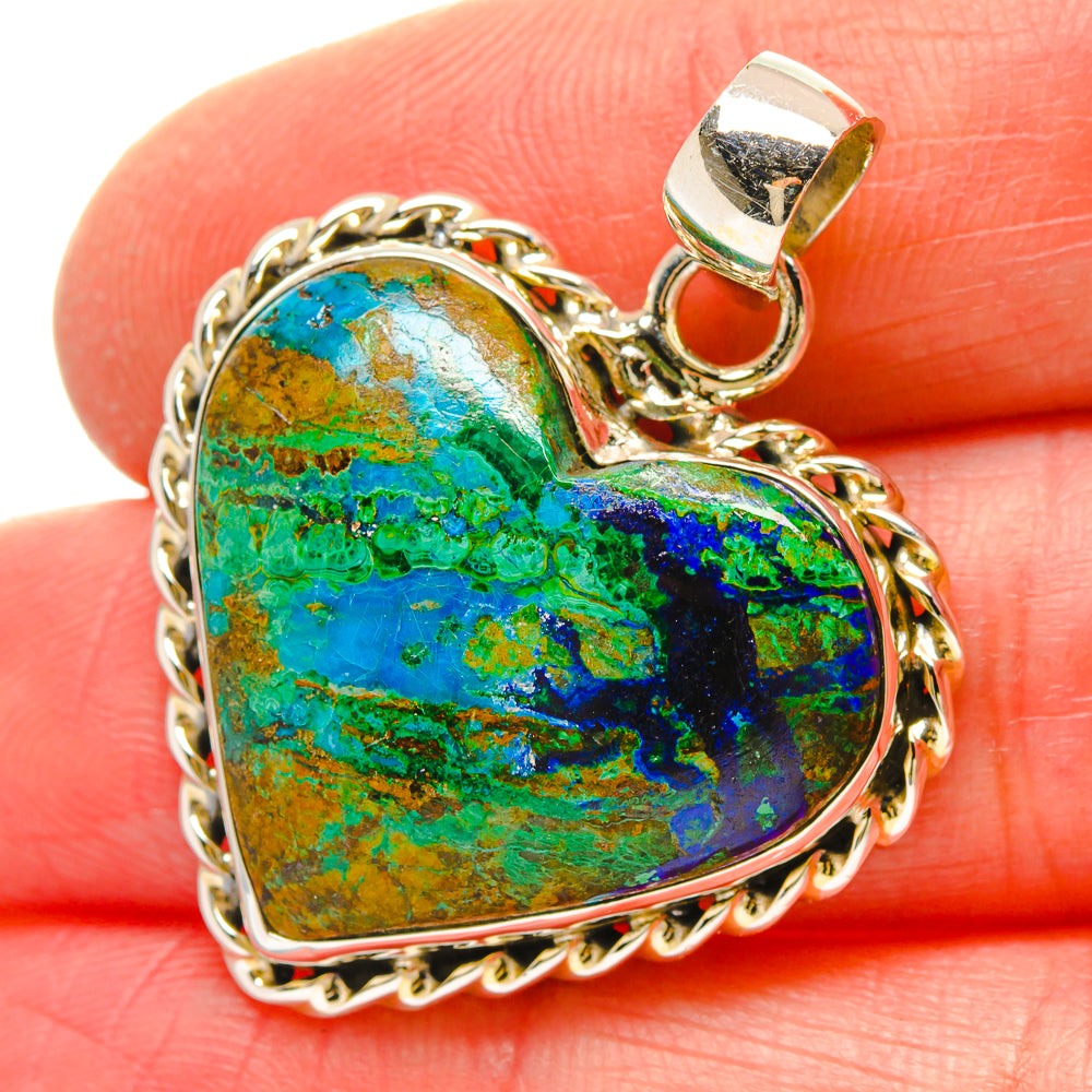 Azurite Malachite Pendants handcrafted by Anasilvercos - PD16884