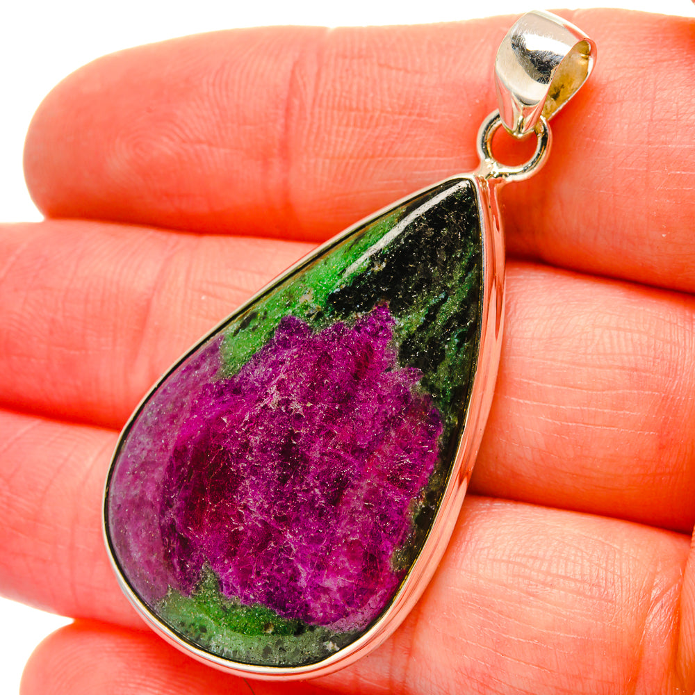 Ruby Zoisite Pendants handcrafted by Anasilvercos - PD16888