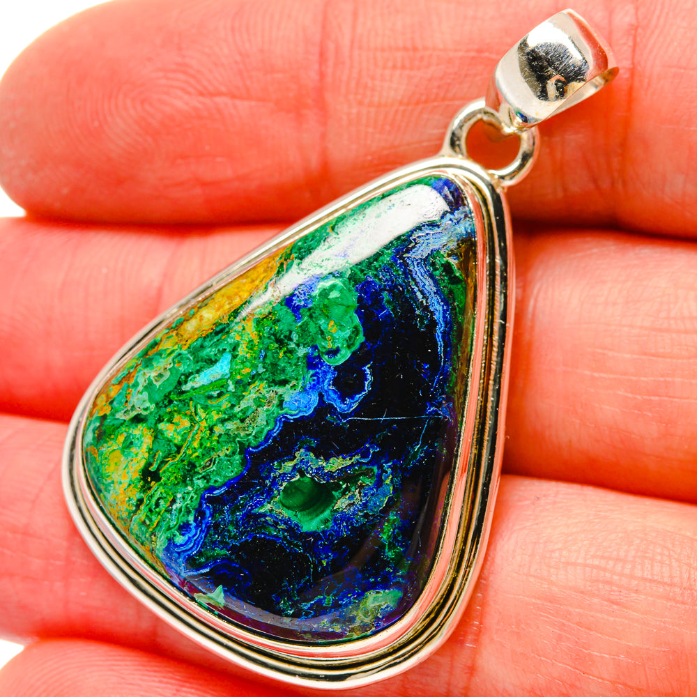 Azurite Malachite Pendants handcrafted by Anasilvercos - PD16891