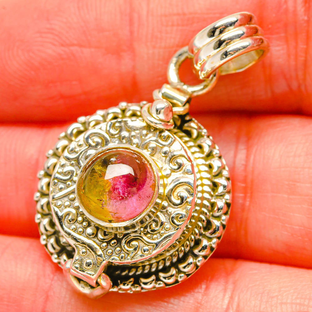 Watermelon Tourmaline Pendants handcrafted by Anasilvercos - PD16892