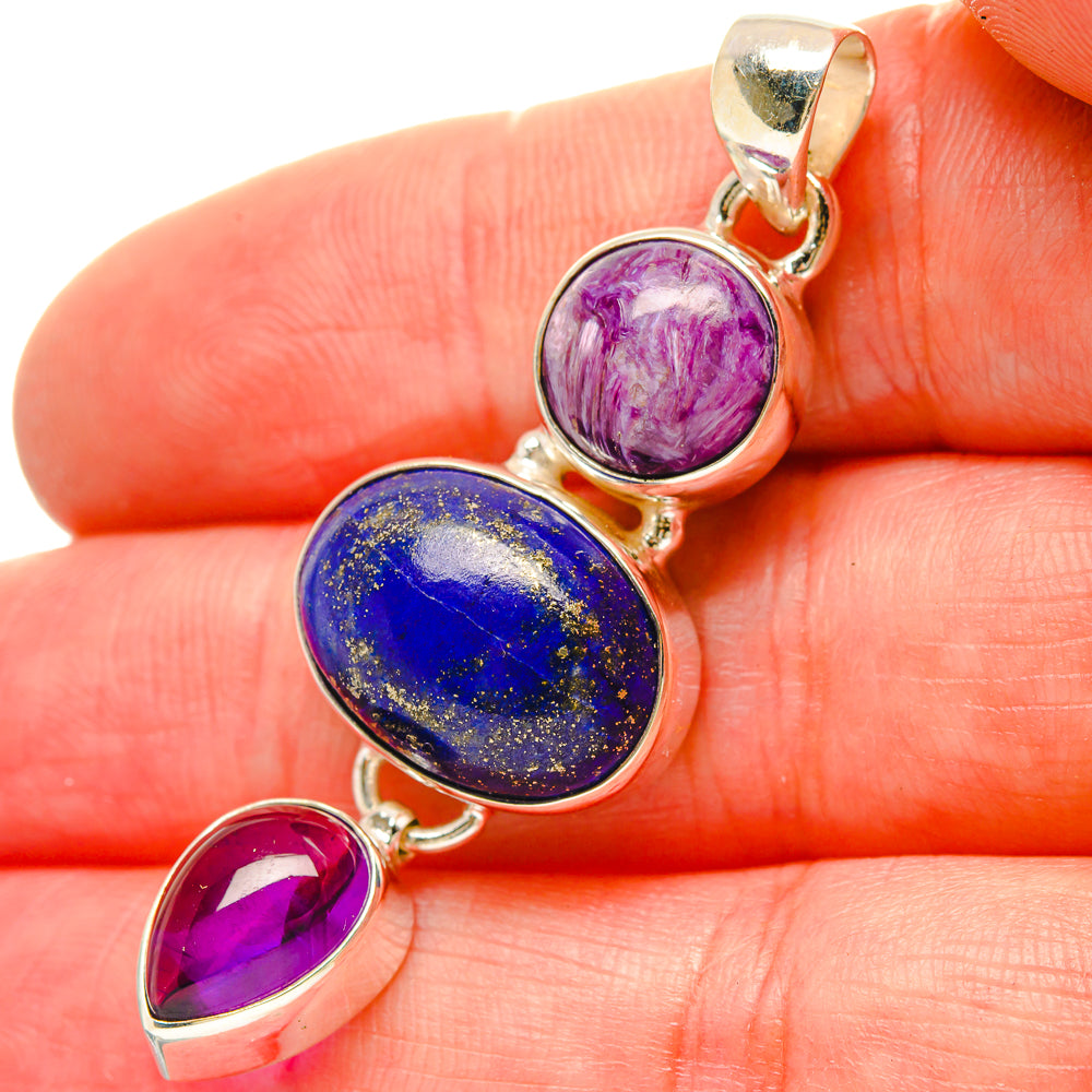 Lapis Lazuli Pendants handcrafted by Anasilvercos - PD16894